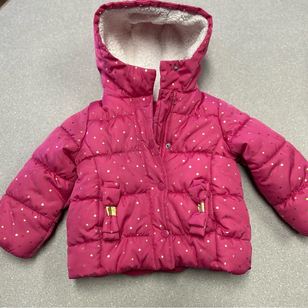 Carters 2T girls polka dot winter jacket